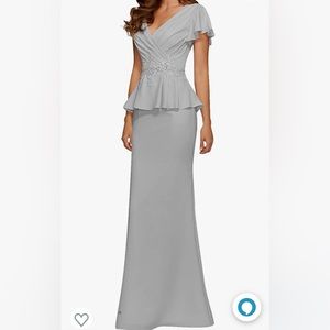 Gray Special Occasion Dress.  Never been worn.  New!!  Never Fit